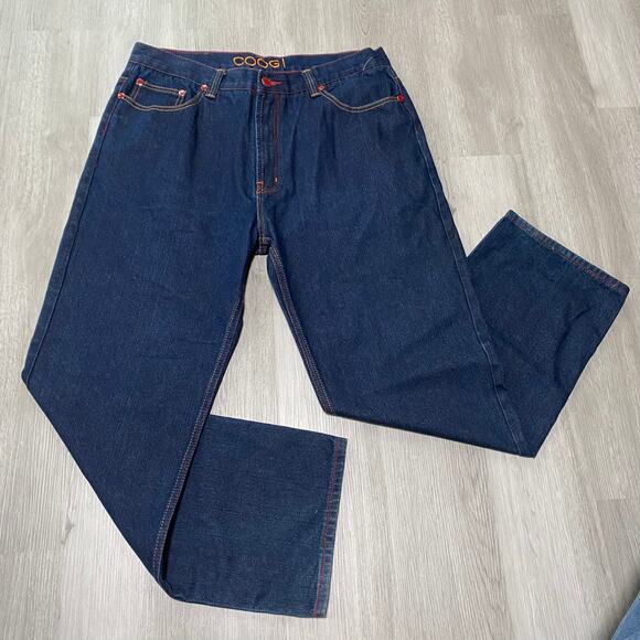 Vintage Y2K Coogi Royale Mens Cyber Embroidered Pockets Baggy Jeans Size 40x33 - Picture 3 of 8